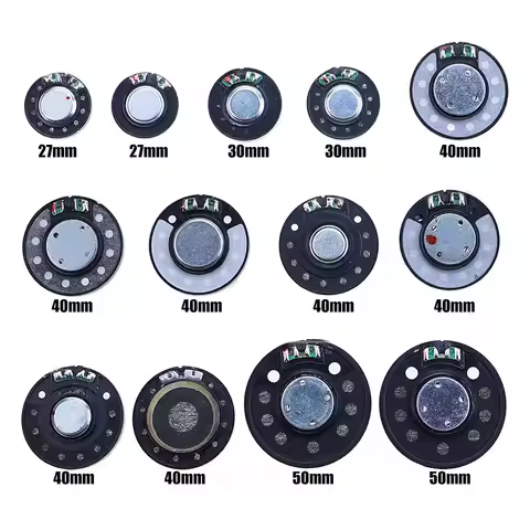 2pcs 32 ohm 32R 10m（W）-20m(W) 27mm 30mm 40mm 50mm Headset Driver Hifi Headphone Speaker Magnetic Noi