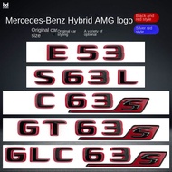 Suitable for Mercedes Benz logo modification C63S GT63S S63L GLE53 SL63S hybrid rear badge with AMG 