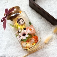 客製化黏土人偶願妳永遠如花朵般美麗  謝謝妳出現在我的世界