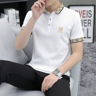 Shirt Men's Polo Korean Style 2023 Summer New Fashion Trend Short Sleeve T Shirt Slim Fit Lapel Half Sleeve Tops for Men