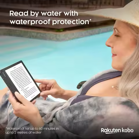 7 inch eBook KOBO Libra H2O 300PPI N873 eReader IPX8 Waterproof Non-glare HD Carta E Ink Screen Comf
