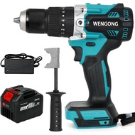 Bor Listrik Tanpa Sikat 13Mm 18V Obeng Bor Impact Tanpa Kabel 150Nm 20 Torsi Alat Daya Baterai LiIon