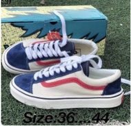 Vans Old Skool (size36-44)ขาวน้ำเงินแดง