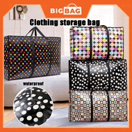 Beg Guni Besar Berzip Waterproof Tebal Laundry Bag Plastic Besar Berzip Big Clothes Storage Bag Trav