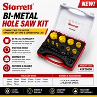 [ STARRETT ] (KDP2000U) Bi-Metal Hole Saw Kit | 16-76mm | Professional Complete Set