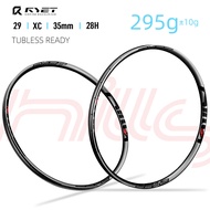 RYET ล้อคาร์บอน MTB 29er น้ำหนัก 295g กว้าง 35mm 28 รู ซุปเปอร์ไลท์ สำหรับ XC เสือภูเขา อะไหล่จักรยา
