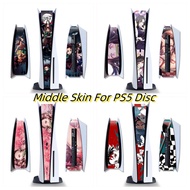Cartoon Stickers For PS5 Disc Edition Playstation 5 Console Middle Skin Decoration Sticker Center Part Protection Strip Film Decals Custom Cover