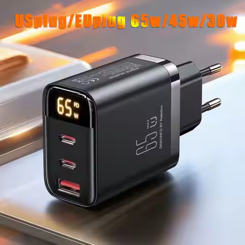 65w USB Type-C Charger PD Fast Charger Quick Charger PD 45W 30w Dual USB C Charger For iPhone Samsun