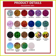 ❖ ∵ ◵ (5 METER) 20inches QUAFF Hologram Heat Transfer Cuttable Vinyl for T-shirts