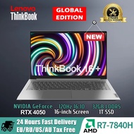 Lenovo Laptop Thinkbook 16+ Amd Ryzen7 7840h Rtx4050 32gb Ram 1t/2t Ssd 16-inci 2.5k 120hz Skrin Not