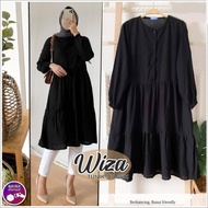 Gamis Set Top Blouse Tunic Women Muslim Clothes Muslim Blouse WIZA TUNIK - Black N2W0