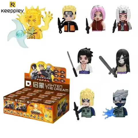 Keeppley Cartoon Anime Building Blocks Uzumaki Naruto Shippuden Assembly Model Ornaments Toys Boys H