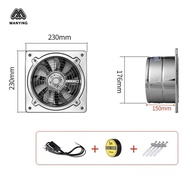 Ventilation Extractor Pipe Fans Wall Mounted Ventilator 40W Metal 6/7inch Ventilation Fan Exhaust Fa