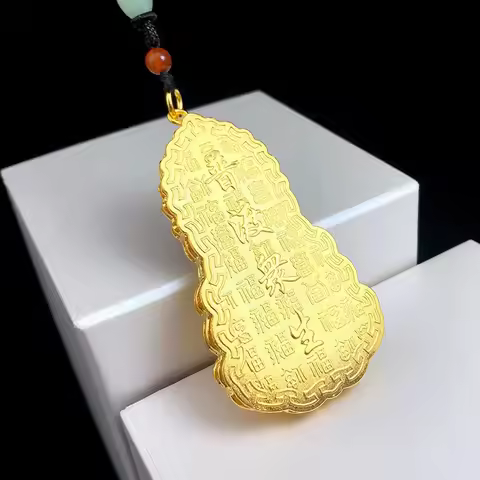 9999 24K real gold jewelry seiko big Guanyin pendant au9999 Pure gold domineering necklace