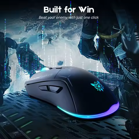ONIKUMA CW917 Black RGB light effect wireless gaming mouse linear optical gaming mouse suitable for 