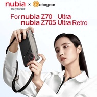Fotorgear Retro Phone Case with Leather Retro Case Handle for Nubia Z70S Ultra / Z70 Ultra Smartphon