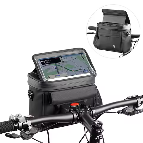 Waterproof Bike Front Frame Bag Touch Screen Mtb Bicycle Phone Holder EVA Handlebar Bags Cycling Fro