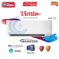 (RM25 Rebate) ACSON VIENTO INVERTER 1HP ~ 2.5HP R32 WIFI A3WMY10EF A3WMY15EF A3WMY20EF A3WMY25EF