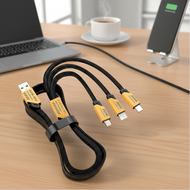 Multi USB 3 in 2 Cable, USB A to Type C/Lt/Micro USB, Fast Charger Cord for iPhone/Type C/Micro Andr