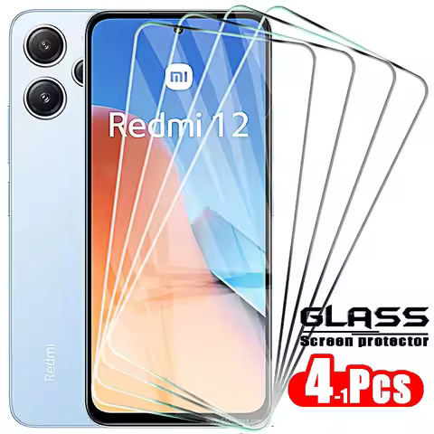 4 Pcs 9H HD Screen Protector Tempered Glass for Xiaomi Redmi 12 Note 12s 12 Pro Plus 12c 12 4g 5g Pr