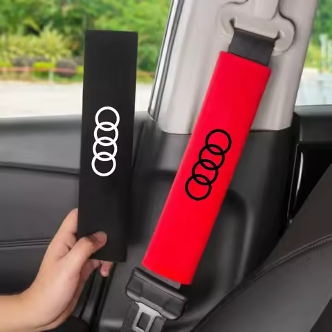 2Pcs Car Seatbelt Shoulder Pad Driving Seat Belt Vehicle Pad Cover for Audi A6 A4 B8 B9 S3 S4 S5 Q3 
