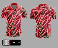 Kaos Jersey Full Print Cabe Rawit Merah