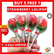 [ OFFER ] Halal Strawberry Lollipop Cameron Highland Lolipop strawberi Cameron Sweets Candy Gula Gul