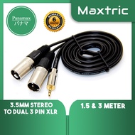 Panamax High Quality Audio Cable (3.5mm Stereo Male to Dual 3 Pin XLR Male) = EC-1230