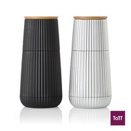 AdHoc Scape Pepper and Salt Mill Set Ø5.8xH12.3cm, Black and Silver