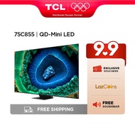 [9.9 Free Sound Bar] TCL C855 Series 98/75 Inch TV Premium QD Mini LED 4K TV with HDR 3500 nits 144h
