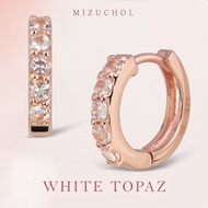 Mizuchol ต่างหู White Bubbles Earrings พลอย White Topaz