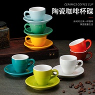 Espresso Cup Set Black Small Coffee Cup Red espresso espresso Yellow espresso Cup Saucer