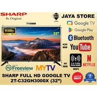 Sharp 32" Smart Google Full Hd Digital Led Tv 2T-C32GH3000X (Foc Hdmi Cable)