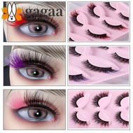 GAGAA Cat Eye Colored Eyelashes, High Quality Full Strip Colorful False Eyelashes, Long Wispy Glam 3 D Effect Soft Curl Mix Fake Lashes Cosplay