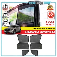 MAZDA CX5 CX-5 2012 - 2017 Car Magnetic Sun Shade Magnet Sunshade Accessories 6PCS