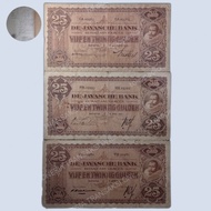 Paket Uang Kuno Lengkap Set Tanda Tangan 25 Gulden Seri Coen II