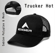 Topi Trucker Eiger Design LEYATI STYLE - Snapback mesh Cap pria...