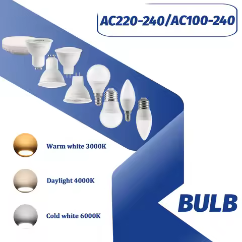 10Pack RA80+ E27 E14 Base 5W GU10 MR16 C37 G45 GX53 LED Bulb Lamp AC 110V AC220V Hight Lumen Bulbs f