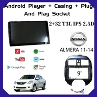 Nissan Almera 2011-2014 T3L 10" IPS Screen Android Player Car Multimedia Waze Youtube Wifi Andriod