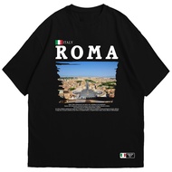 Premium Quality Italy Roma T-shirt - Italy Roma City By2 Premium Quality T-shirt - Distro Men's Holi