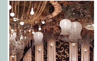 ORIGINAL Dekorasi Pernikahan Bel Buah Anggrek Chandelier Tiga Buah