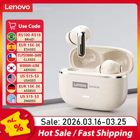 Lenovo LE208 Bluetooth V6.0 Earphones ENC Noise Cancelling Wireless Headphone Low Latency Gaming Mus