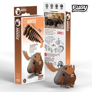 Eugy Dodoland Wild Moose 3D Paper Puzzle for Kids. Eco-Friendly DIY Gift for Children. Unique 3D Puz