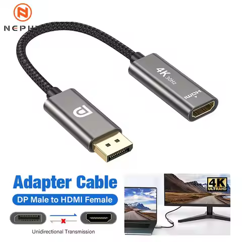 Gold plated DP To HDMI Adapter DisplayPort to HDMI Adapter Cable 4K 60HZ DP to HDMI Adapter Cable DP