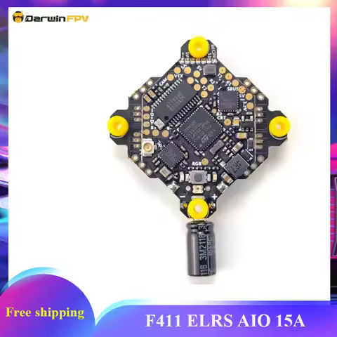 DarwinFPV F411 ELRS AIO Flight Controller Whoop Blheli_S Betaflight F4 15A OSD BEC BL_S 1-3S 4In1 ES