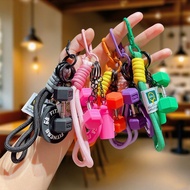 GANTUNGAN TOKKADO Gimu Gym Bag Charm Keychain Bag Keychain Barbell Gim Fitness Muscle Load Barbell C