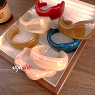 Baroque imitation jade bangle bracelets colorful acrylic multiform opening ring bracelet fashion jew