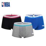 กางเกงบ็อกเซอร์ชายผ้าฝ้ายระบายอากาศได้ดี NBA ทรงเอวกลาง ป้องกันแบคทีเรีย ทรงกางเกงบ็อกเซอร์สปอร์ตสบา