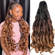 18/24/30 Inch 1 Pack French Curl Braiding Hair 100g/Pack Loose Wave Bouncy Braiding Hair Pre Stretch