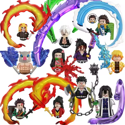 WM2998 New Demon Slayer Blade Bricks Jim Halpert PamBessly Building Blocks Mini Action Figures Brick